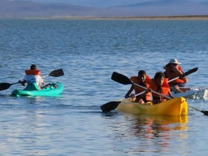 Kayaks on the Lake